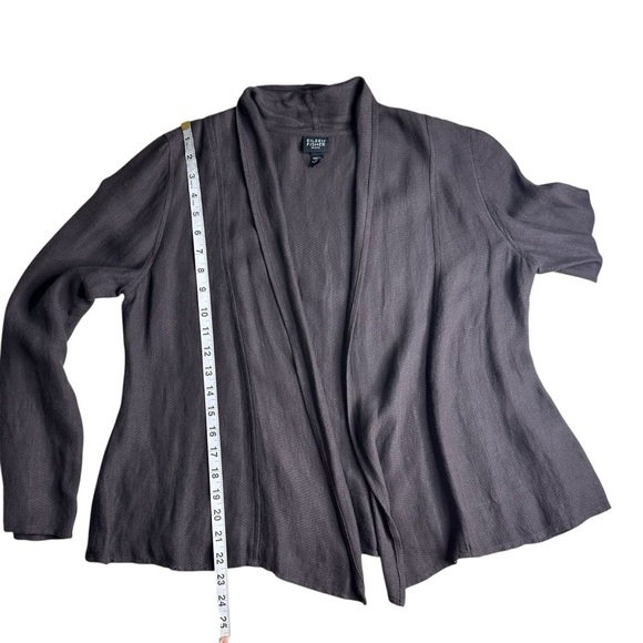 Eileen Fisher Linen Blend Lightweight Brown Cardigan.size Medium Petite - Picture 3 of 6